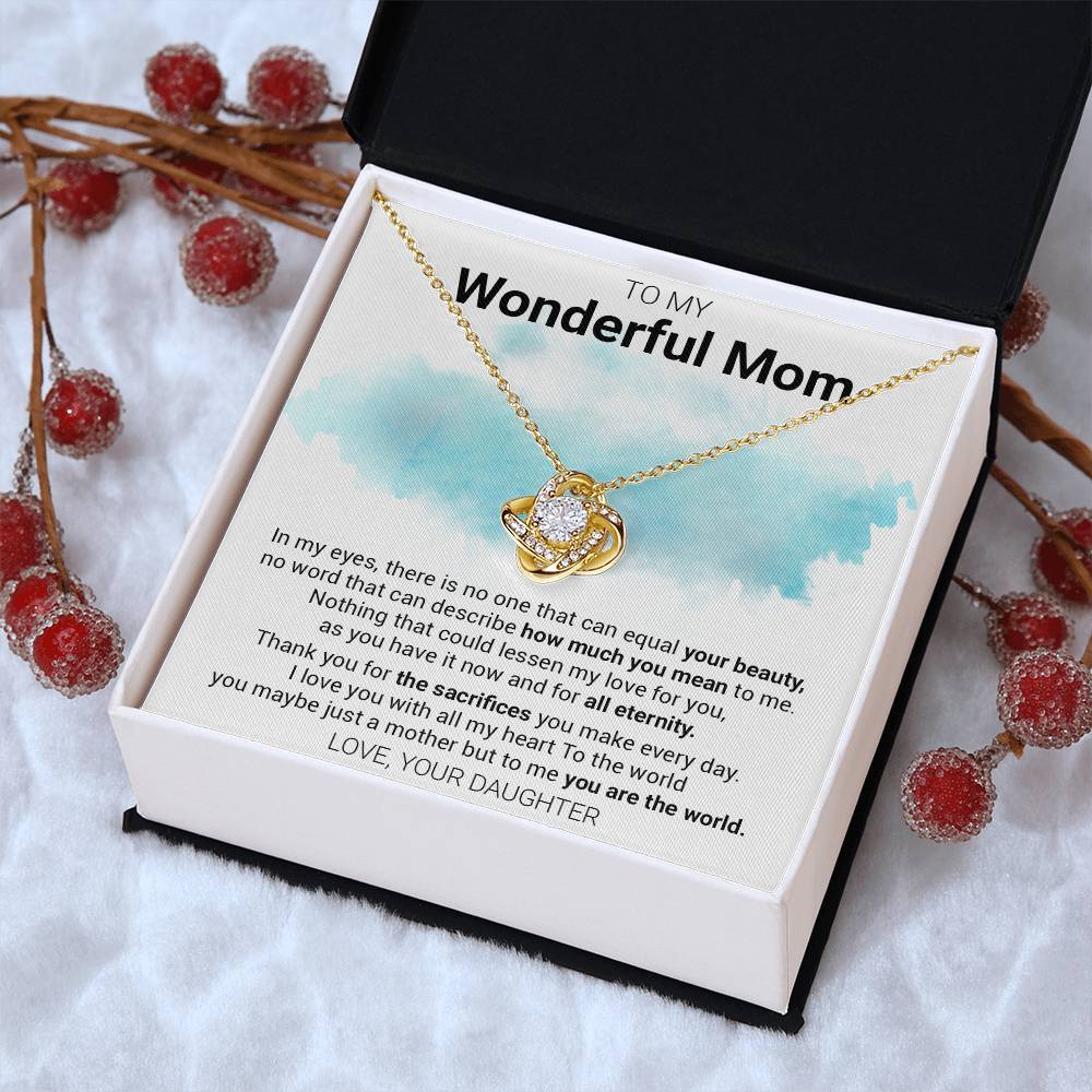 Gift For Mom - Your B Love Knot Necklace