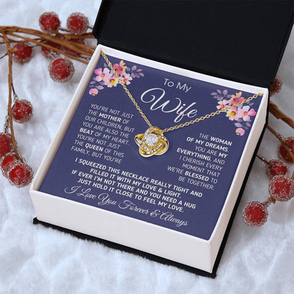 To My Wife Necklace Sentimental Gift For Wife From Husband Wife Birthday Anniversary Gift Love Knot Necklace