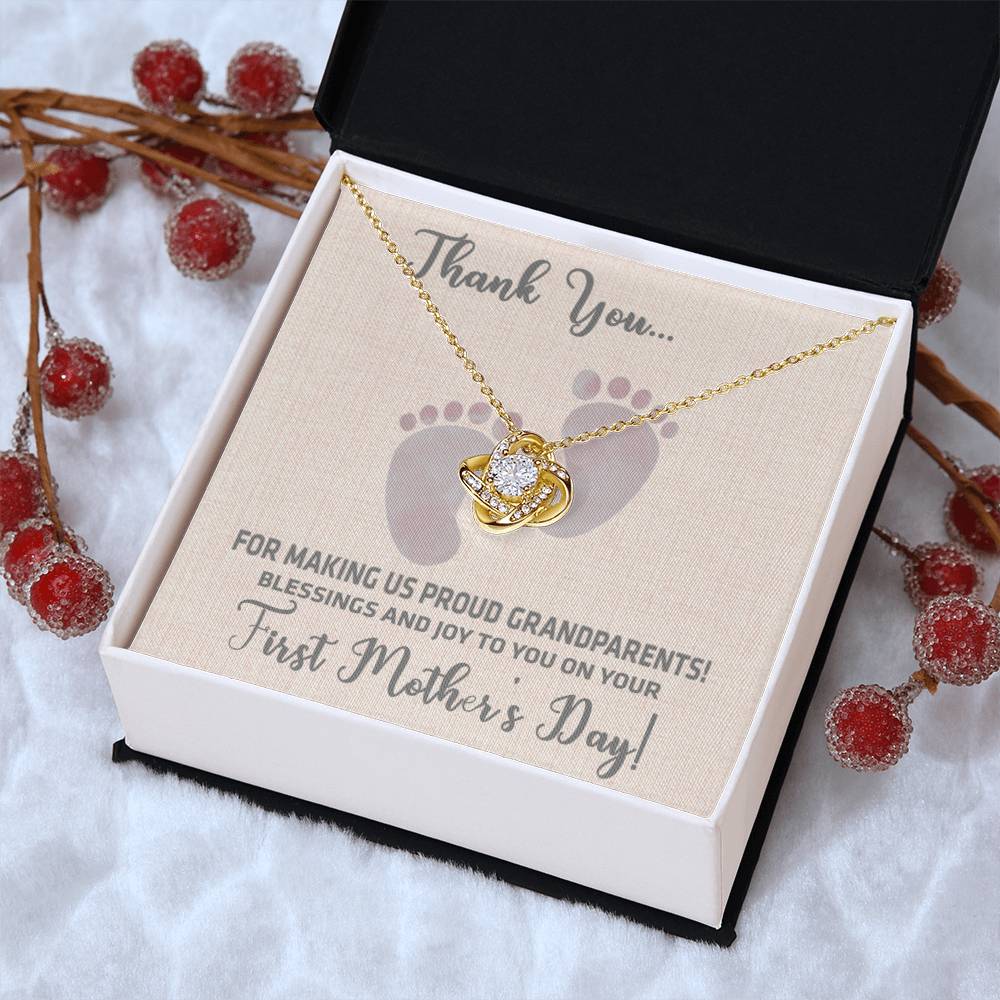 First Mothers Day Necklace Love Knot Necklace