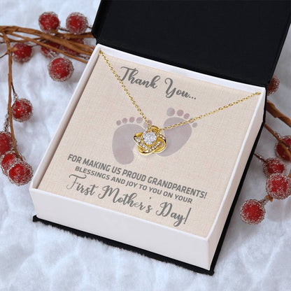 First Mothers Day Necklace Love Knot Necklace