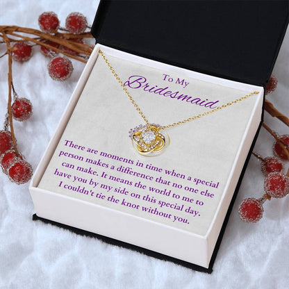 Bridesmaid(2) Love Knot Necklace