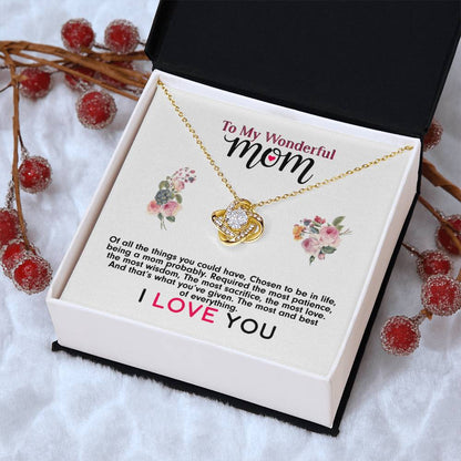Gift For Mom - Love Knot Necklace 3 Love Knot Necklace