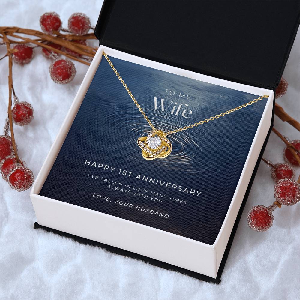 1 Year Anniversary Gift For Wife 1 Year Anniversary Gifts 1 Year Wedding Anniversary Gift Ideas 1St Wedding Anniversary Gift F(4) Love Knot Necklace