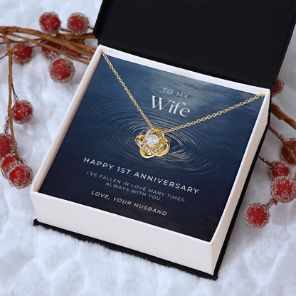 1 Year Anniversary Gift For Wife 1 Year Anniversary Gifts 1 Year Wedding Anniversary Gift Ideas 1St Wedding Anniversary Gift F(4) Love Knot Necklace