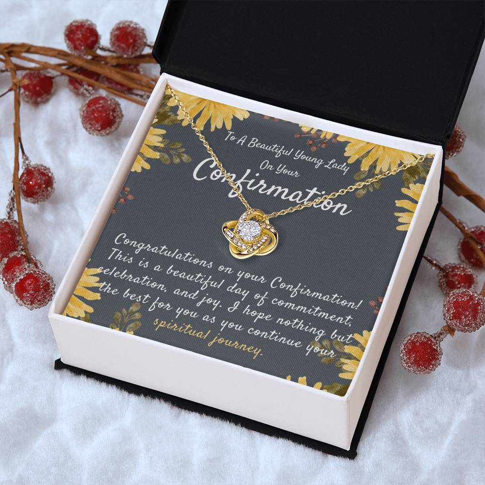 Confirmation Gift For Girls Confirmation Granddaughter Goddaughter Confirmation Confirmation Gift Ideas For Girls Catholic Confirmation Love Knot Necklace