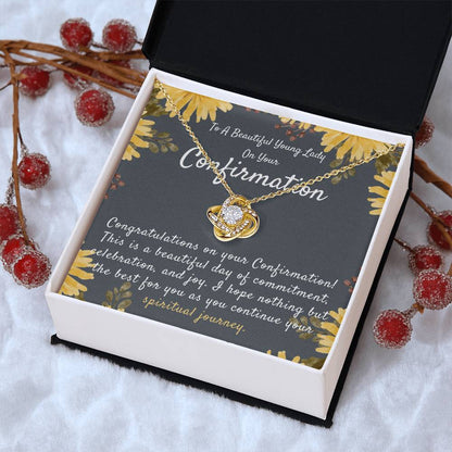 Confirmation Gift For Girls Confirmation Granddaughter Goddaughter Confirmation Confirmation Gift Ideas For Girls Catholic Confirmation Love Knot Necklace