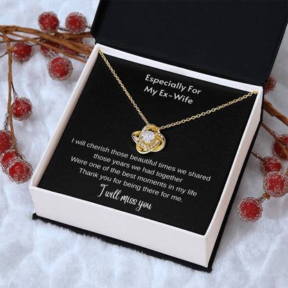 Ex-Wife Divorced Departing Gift Former Wife For My Ex Birthday Mother's Day Breakup Gift Friendship P Love Knot Necklace