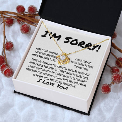 You Are The One Apology Necklace 1 Love Knot Necklace