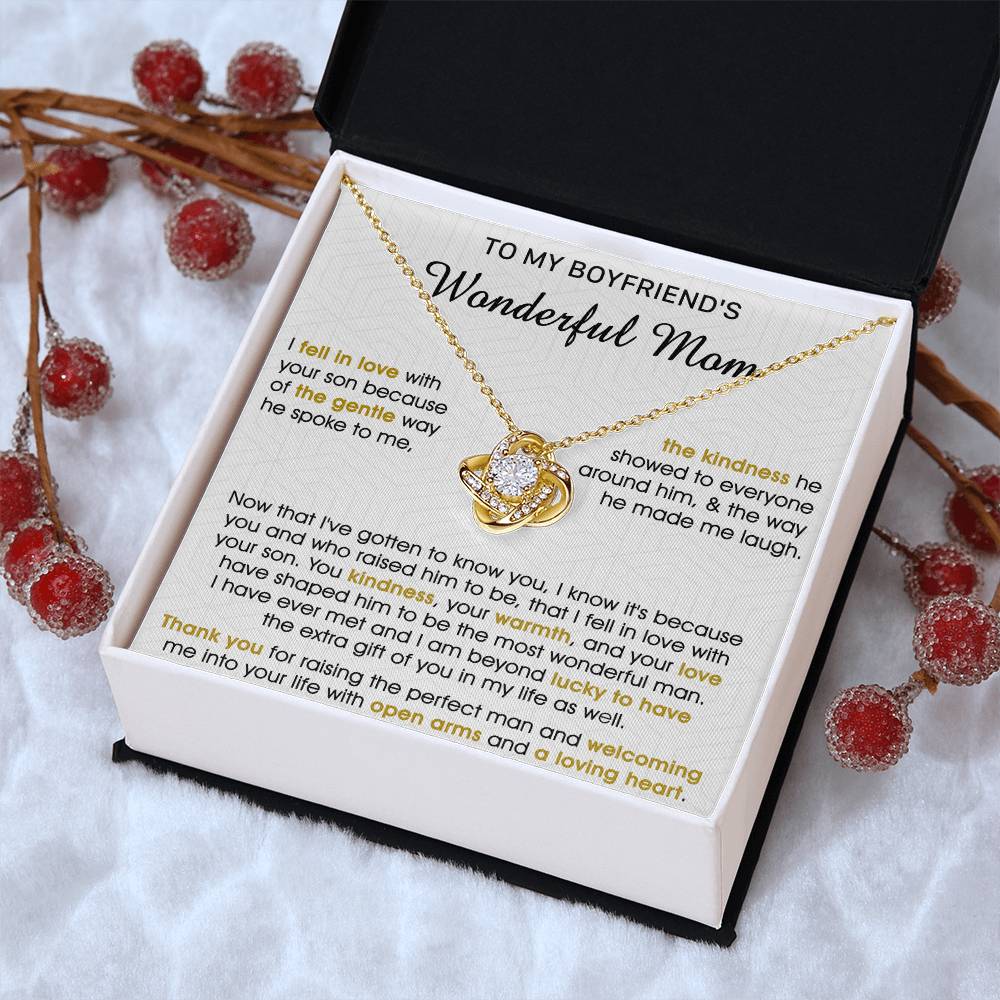 Gift For Boyfriend's Mom Gentle Way Gotten Know Love Knot Necklace Love Knot Necklace