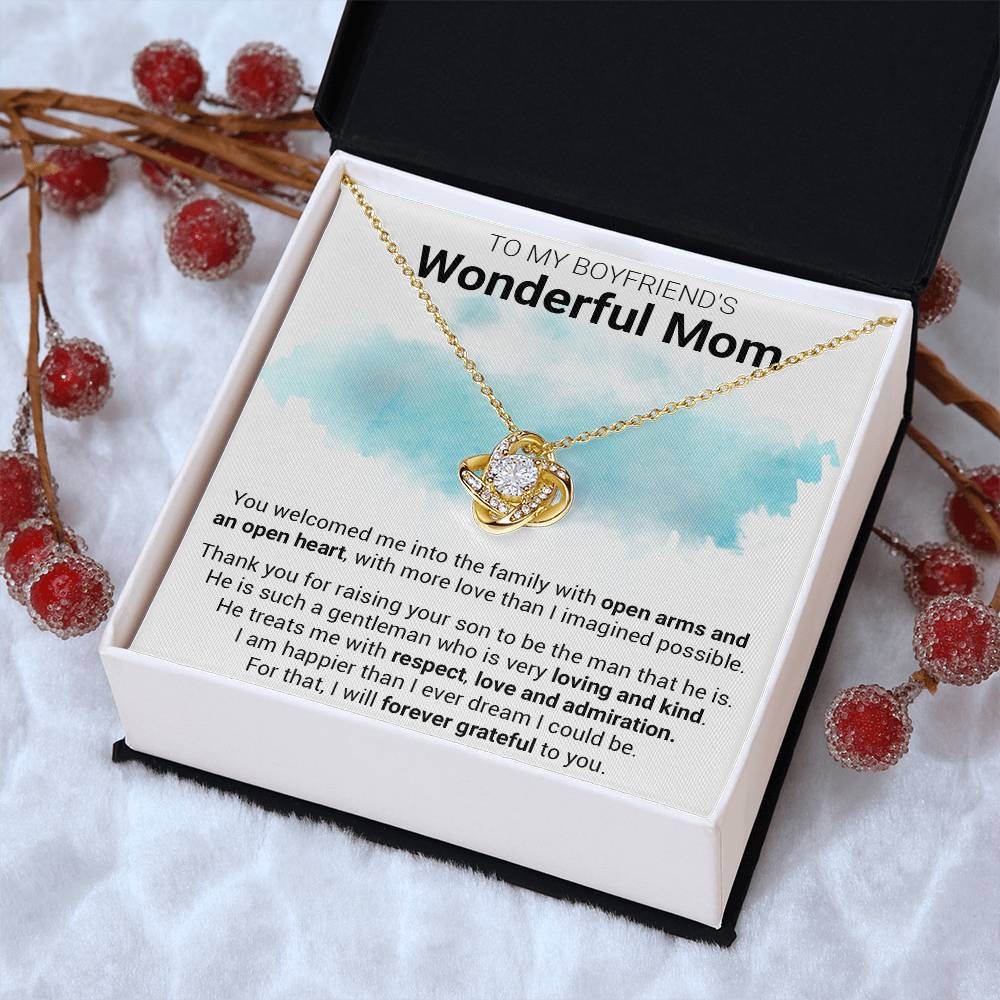 Gift For Boyfriend's Mom Welcomed For That Love Knot Necklace Love Knot Necklace