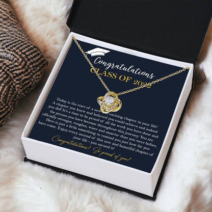 Class Of 2022 Graduation Gift Necklace Graduation Gift F Love Knot Necklace