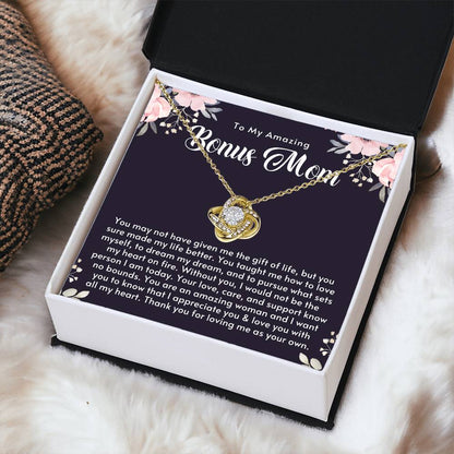 Amazing Bonus Mom Gift Mothers Day Gift For Step Mom Stepmom Birthday Gift Jewelry Gift For Bonus Mom From Stepsonstepdaughter Love Knot Necklace