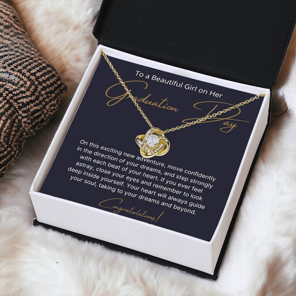 Gift For Girls On Graduation  Love Knot Necklace