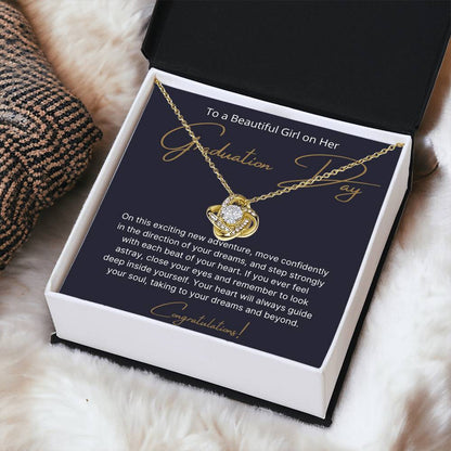 Gift For Girls On Graduation  Love Knot Necklace