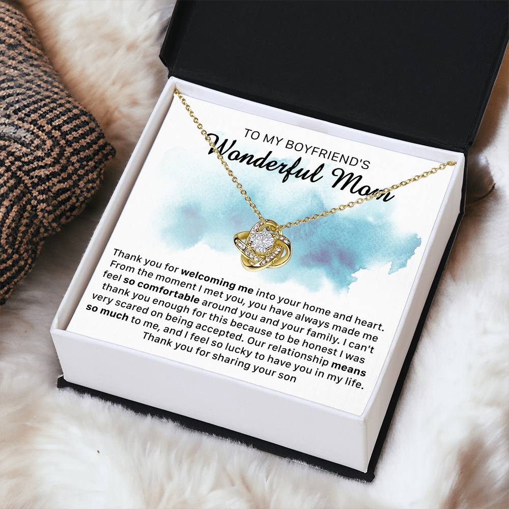 Gift For Boyfriend's Mom Comfortable Accepted Love Knot Necklace Love Knot Necklace