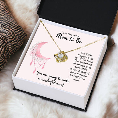Expecting Mom Mothers Day Gift New Mom Necklace Jewelry Gift For First Mothers Day Push Jewelry Gift 1 Love Knot Necklace