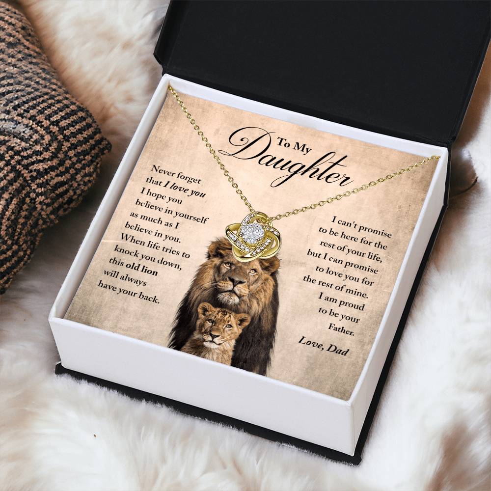 Daughter - Believe In Yourself - Ne Love Knot Necklace