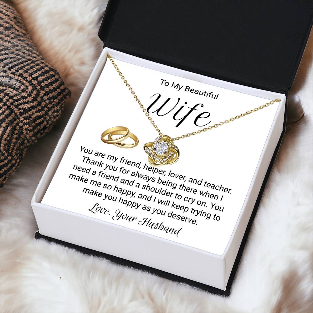 Anniversary Gift For Wife - Love Knot Necklace Love Knot Necklace
