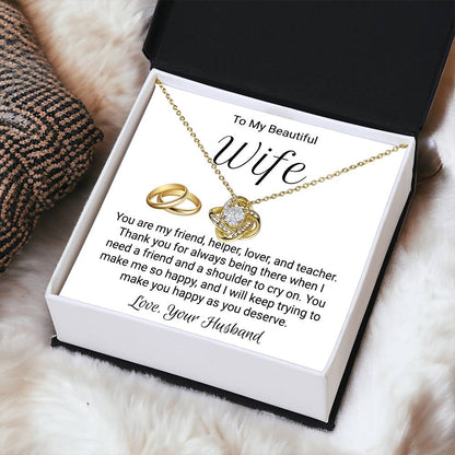 Anniversary Gift For Wife - Love Knot Necklace Love Knot Necklace