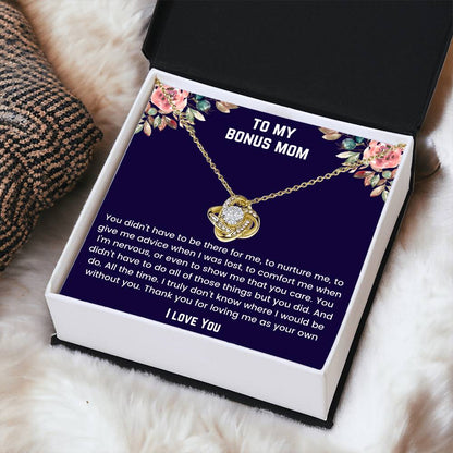Bonus Mom - You Didn't Have To Be Love Knot Necklace
