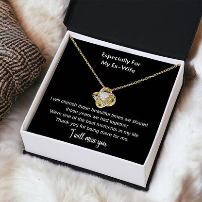 Ex-Wife Divorced Departing Gift Former Wife For My Ex Birthday Mother's Day Breakup Gift Friendship P Love Knot Necklace