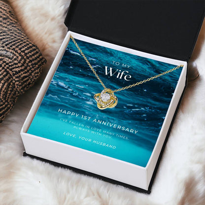 1 Year Anniversary Gift For Wife 1 Year Anniversary Gifts 1 Year Wedding Anniversary Gift Ideas 1St Wedding Anniversary Gift F Love Knot Necklace
