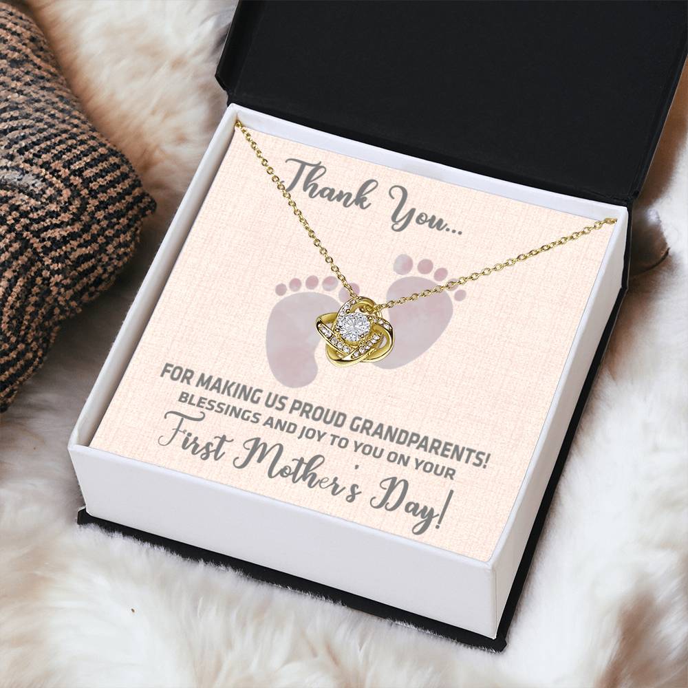 First Mothers Day Necklace Love Knot Necklace