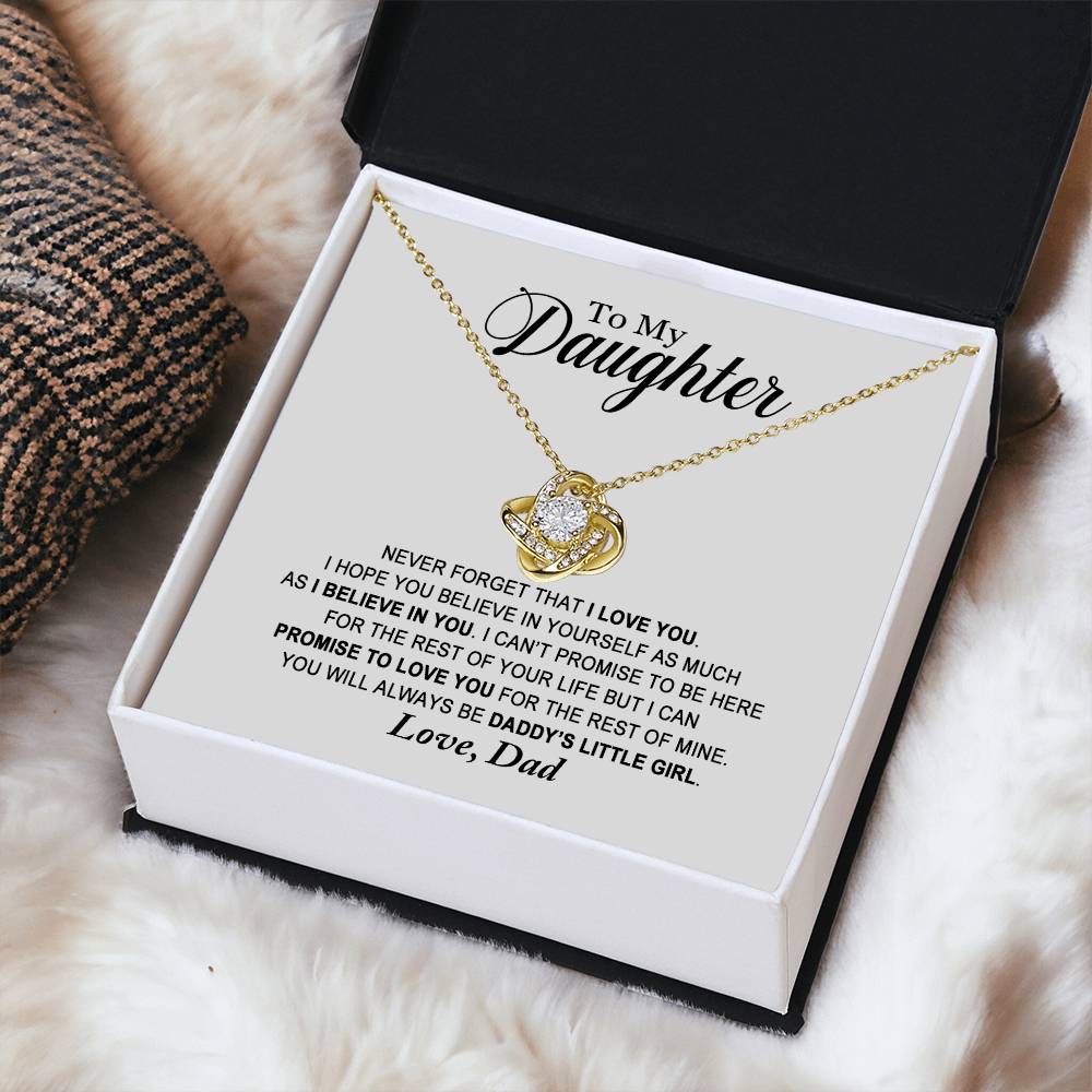 Daughter - Daddy's Little Girl - Necklace Love Knot Necklace