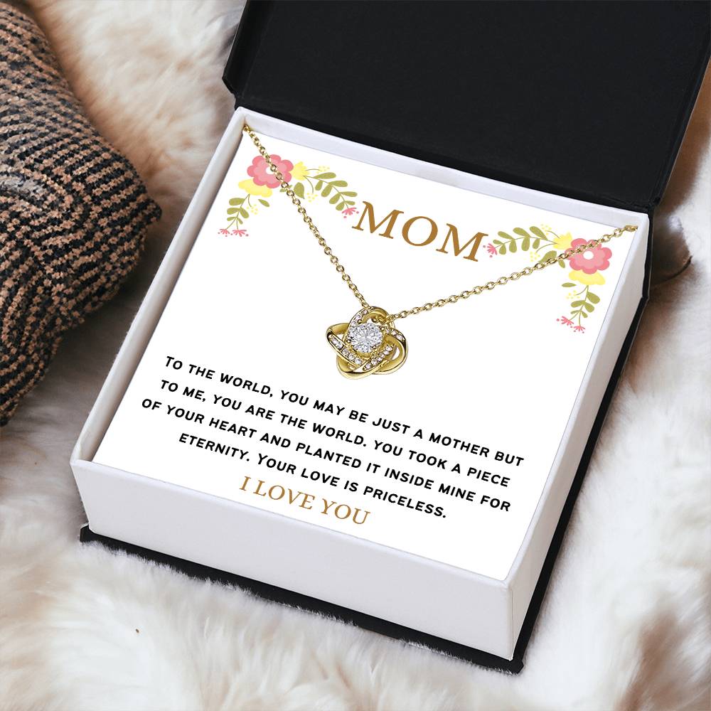 Eternity Mom Love Necklace Love Knot Necklace