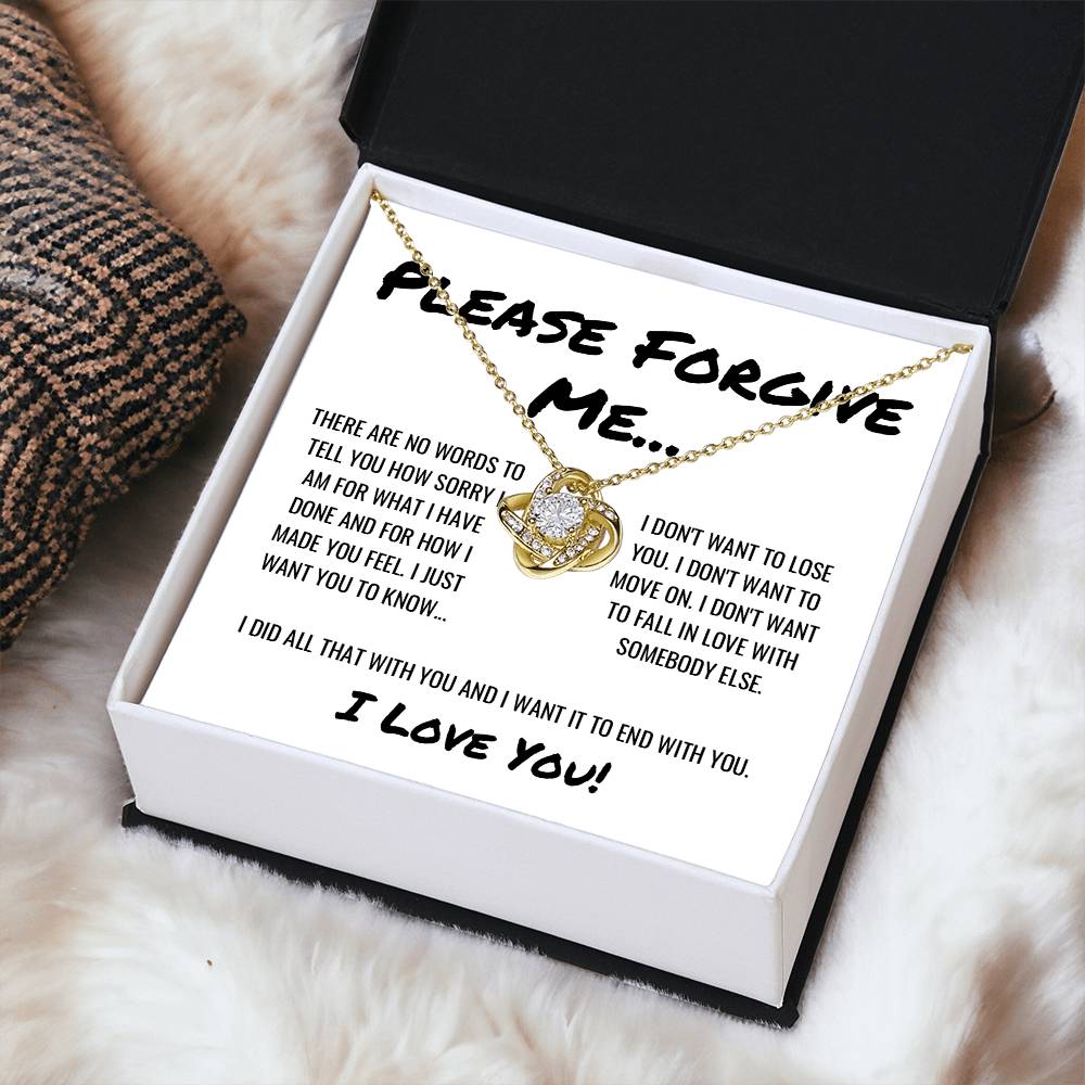 Forgive Me Apology Ne Love Knot Necklace