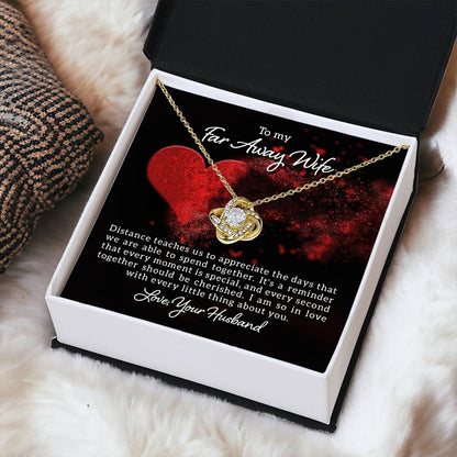 To My Wife Necklace - Anniversary Gift For Wife Birthday Gift For Wife Gift For Wife Necklace For Wife Gift For Wife Birthday Love Knot Necklace