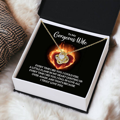 To My Wife Necklace Anniversary Gift For Wife Gift For Wife Wife Necklace Wife Birthday Gift Valentines Day Gift For Wife Love Knot Necklace