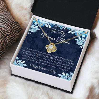 Bonus Mom Necklace Mothers Day Gift Daughterson To Mom Gift Unique Bonus Mom Gift Step Mom Gift Stepmom Gift On Mothers Day Love Knot Necklace