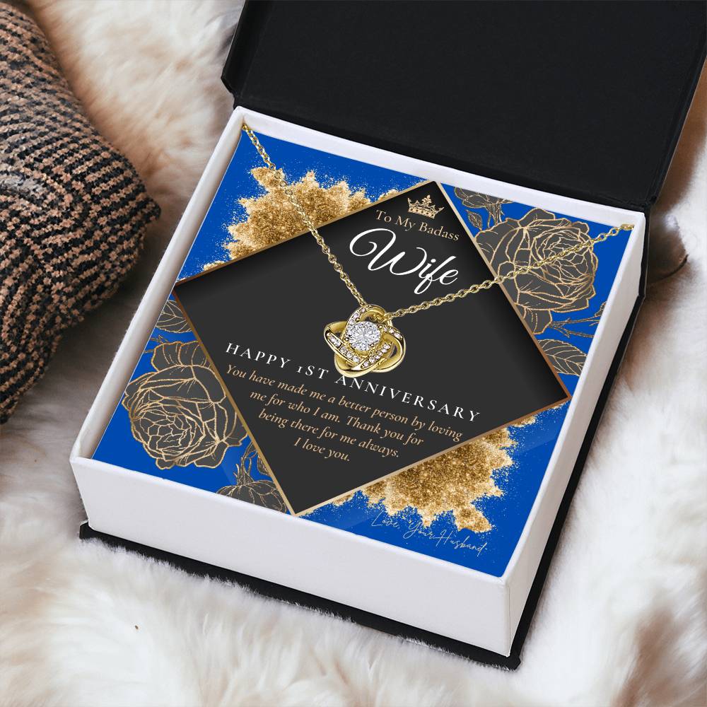 1 Year Anniversary Gift For Wife 1 Year Anniversary Gifts 1 Year Wedding Anniversary Gift Ideas 1St Wedding Anniversary Gift F(5) Love Knot Necklace