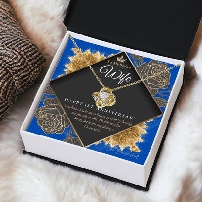 1 Year Anniversary Gift For Wife 1 Year Anniversary Gifts 1 Year Wedding Anniversary Gift Ideas 1St Wedding Anniversary Gift F(5) Love Knot Necklace