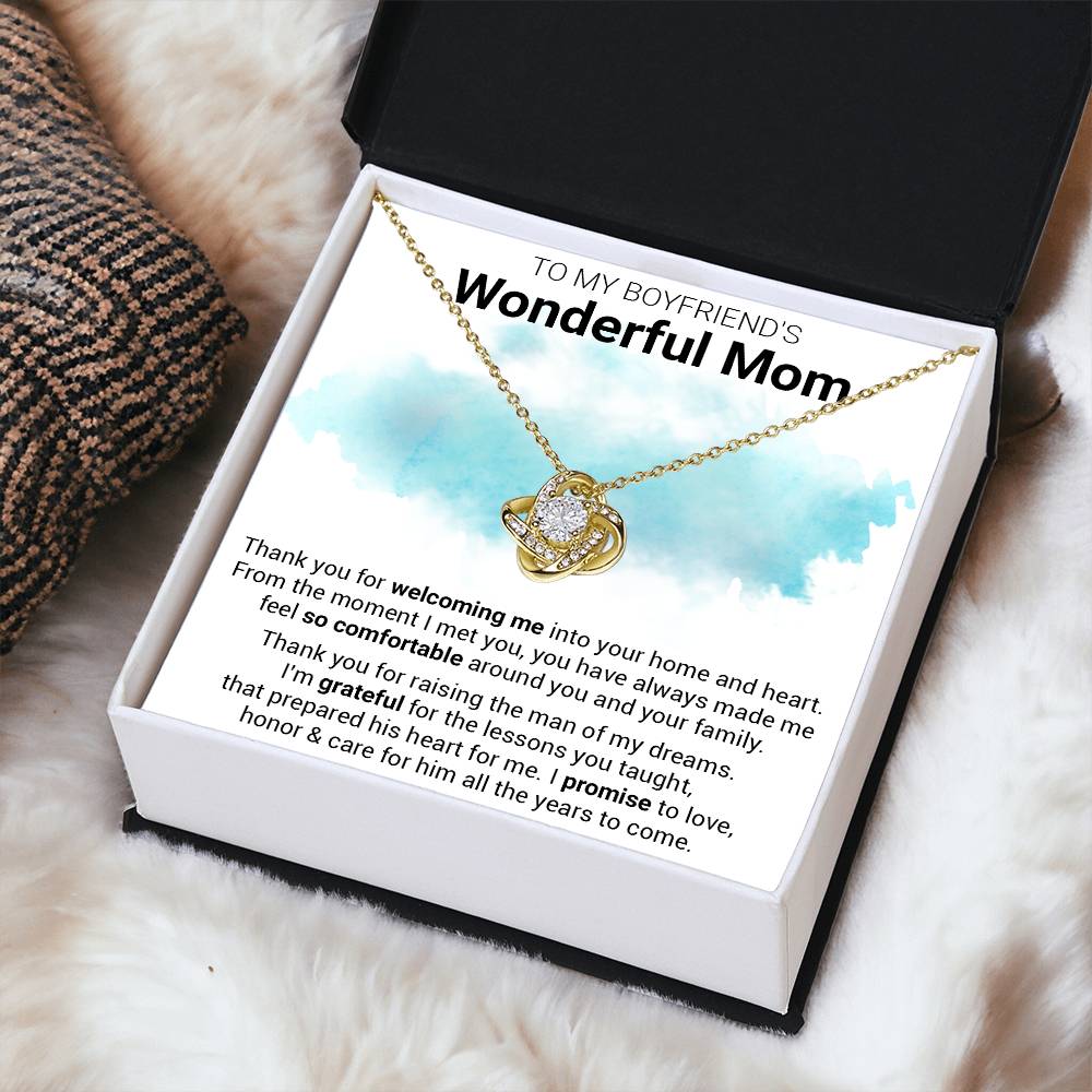 Gift For Boyfriend's Mom Comfortable Prepared Love Knot Necklace Love Knot Necklace