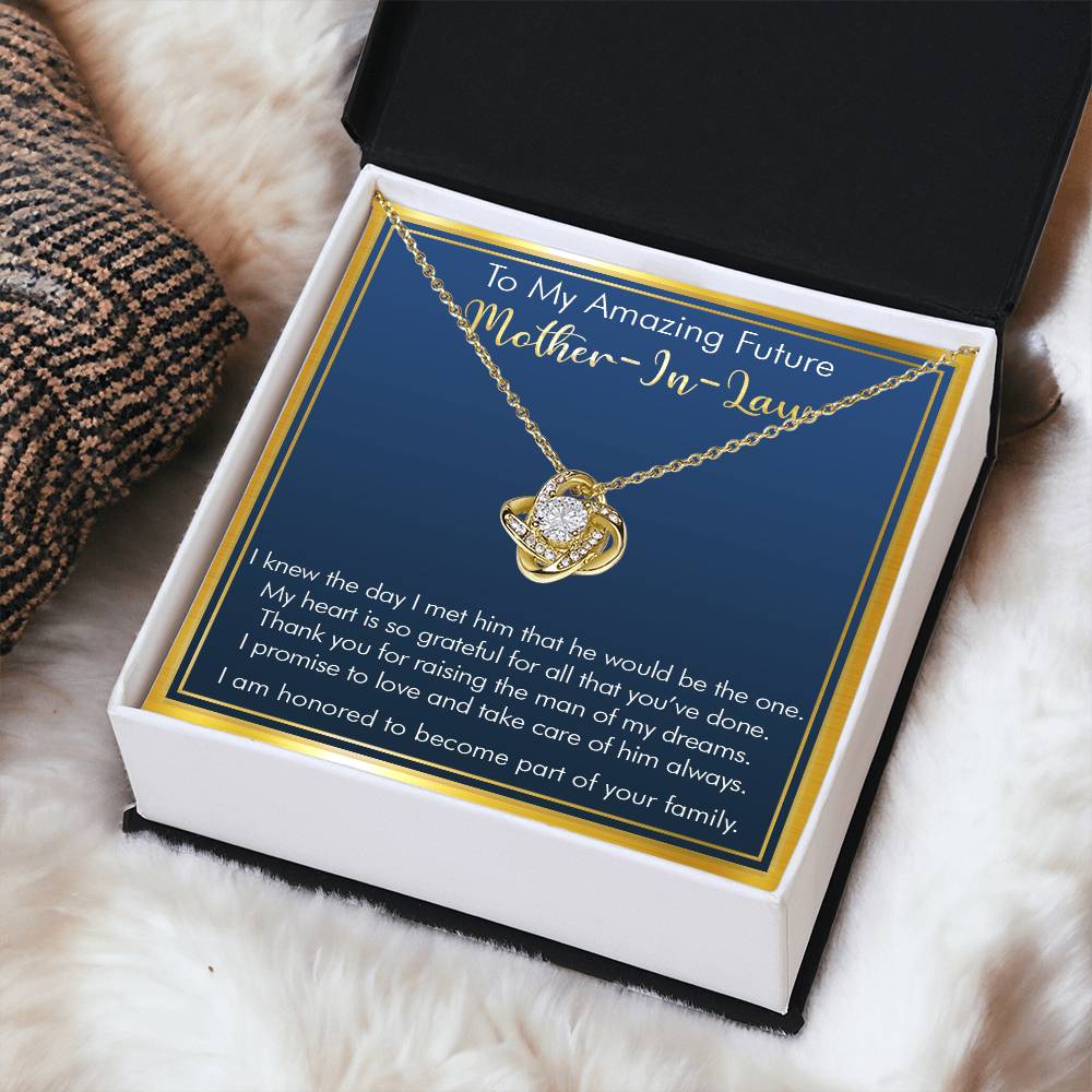 Gift For Future Mother-In-Law - Part Of Your Family - Love Knot Love Knot Necklace