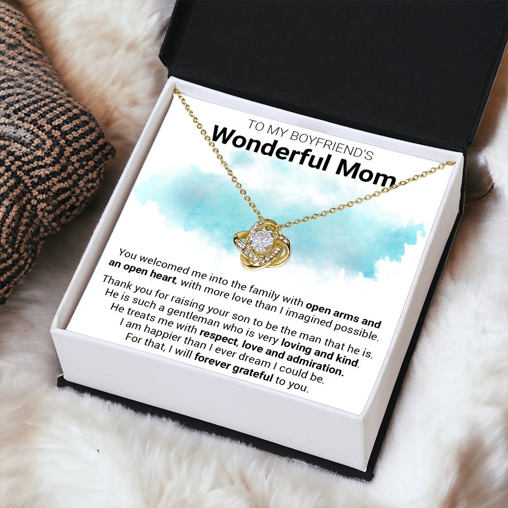 Gift For Boyfriend's Mom Welcomed For That Love Knot Necklace Love Knot Necklace