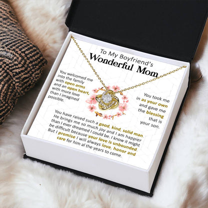 Gift For Boyfriend's Mom Welcomed Solid Man Love Knot Necklace Love Knot Necklace