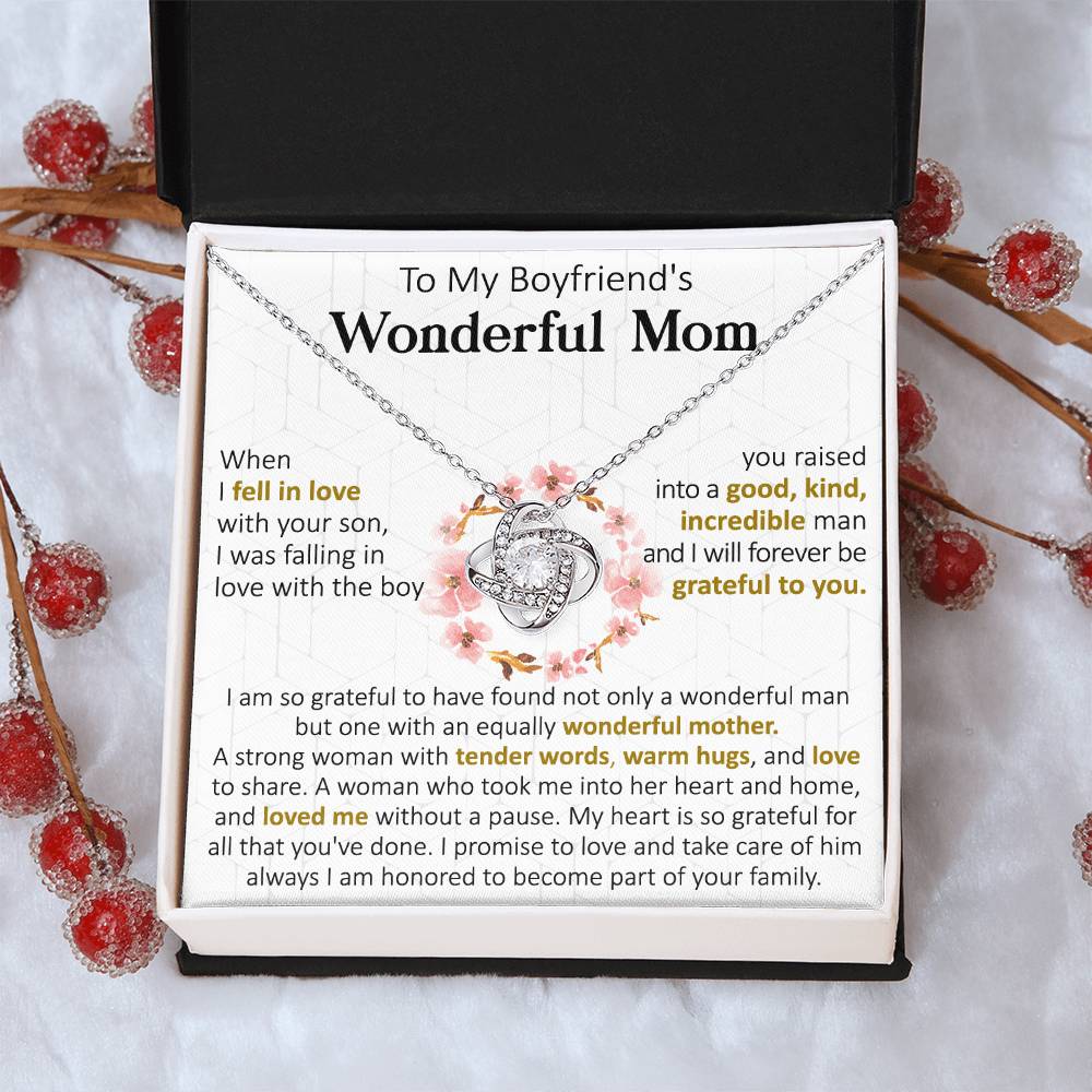 Gift For Boyfriend's Mom Forever Strong Women Love Knot Necklace Love Knot Necklace