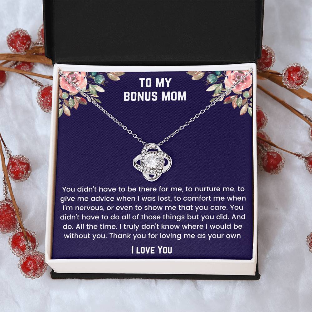 Bonus Mom - You Didn't Have To Be Love Knot Necklace
