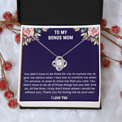 Bonus Mom - You Didn't Have To Be Love Knot Necklace