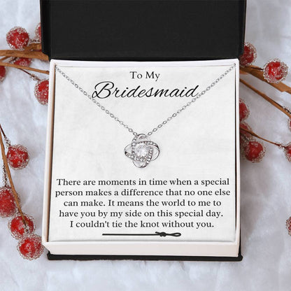 Bridesmaid Love Knot Necklace
