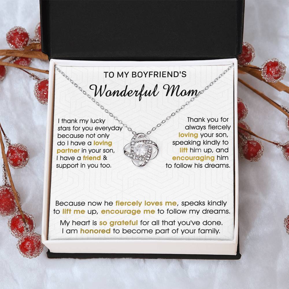 Gift For Boyfriend's Mom - His Dream - Love Knot Love Knot Necklace