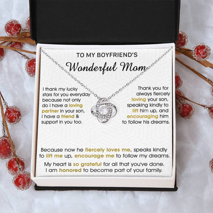 Gift For Boyfriend's Mom - His Dream - Love Knot Love Knot Necklace