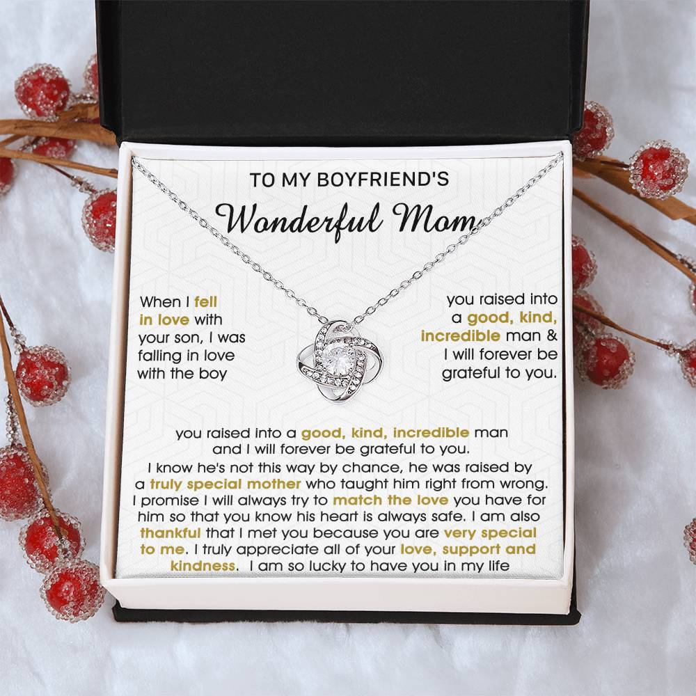 Gift For Boyfriend's Mom - Your Support - Love Knot Love Knot Necklace