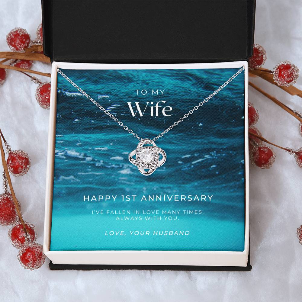 1 Year Anniversary Gift For Wife 1 Year Anniversary Gifts 1 Year Wedding Anniversary Gift Ideas 1St Wedding Anniversary Gift F Love Knot Necklace
