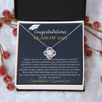Class Of 2022 Graduation Gift Necklace Graduation Gift F Love Knot Necklace