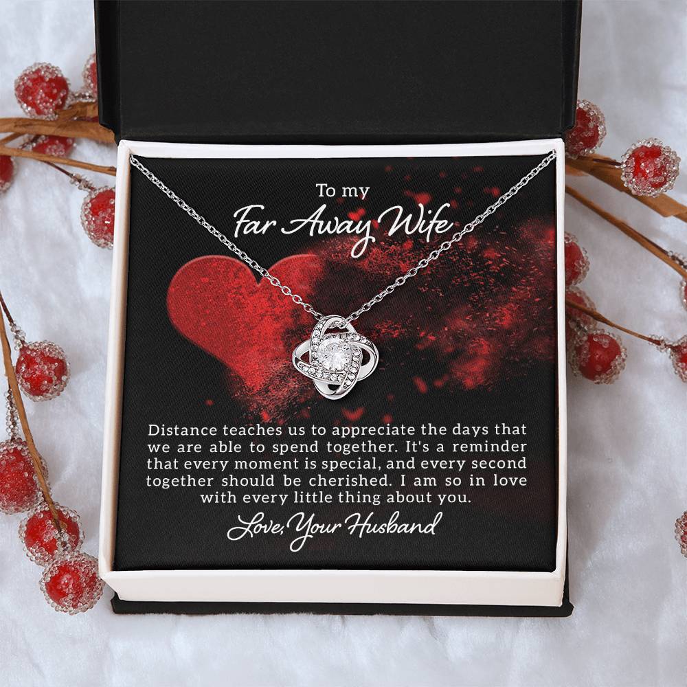 To My Wife Necklace - Anniversary Gift For Wife Birthday Gift For Wife Gift For Wife Necklace For Wife Gift For Wife Birthday Love Knot Necklace
