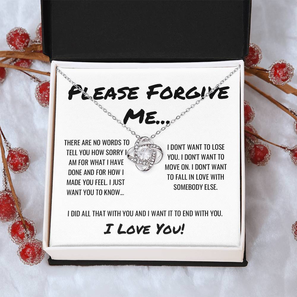 Forgive Me Apology Ne Love Knot Necklace